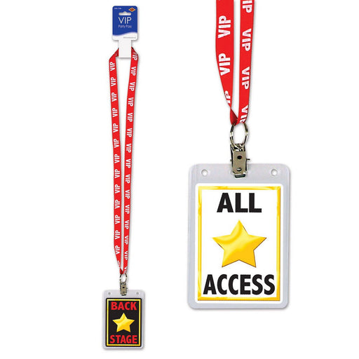 VIP Party Pass – 25" – (1/Card) by Beistle for Awards Night Lanyards