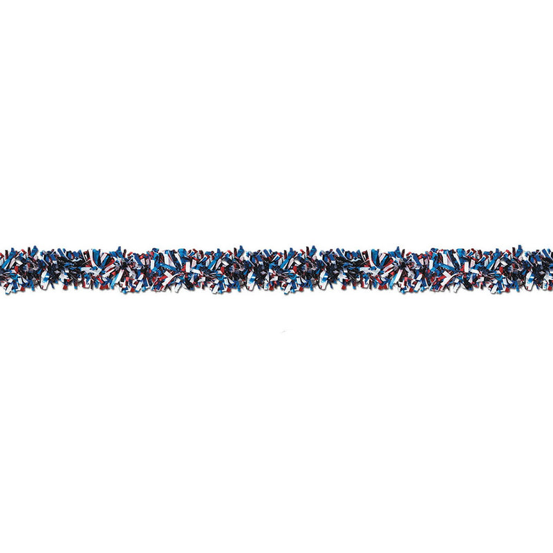 6-Ply Metallic Festooning Garland – 4" x 15' by Beistle for Patriotic