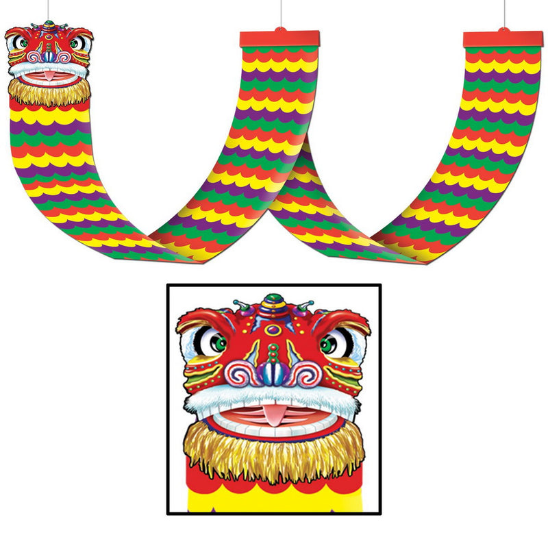 Dragon Ceiling Decor – 12" x 12' – (1/Pkg) by Beistle for Chinese New Year Ceiling Décor