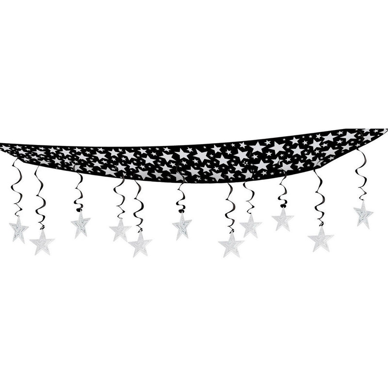 The Stars Are Out Ceiling Decor – 12" x 12' – (1/Pkg) by Beistle for New Years Ceiling Décor