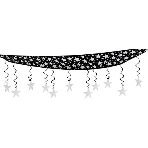 The Stars Are Out Ceiling Decor – 12" x 12' – (1/Pkg) by Beistle for New Years Ceiling Décor
