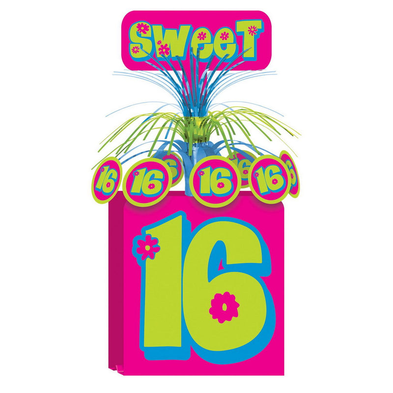 Sweet 16 Centerpiece – 15" – (1/Pkg) by Beistle Cascades