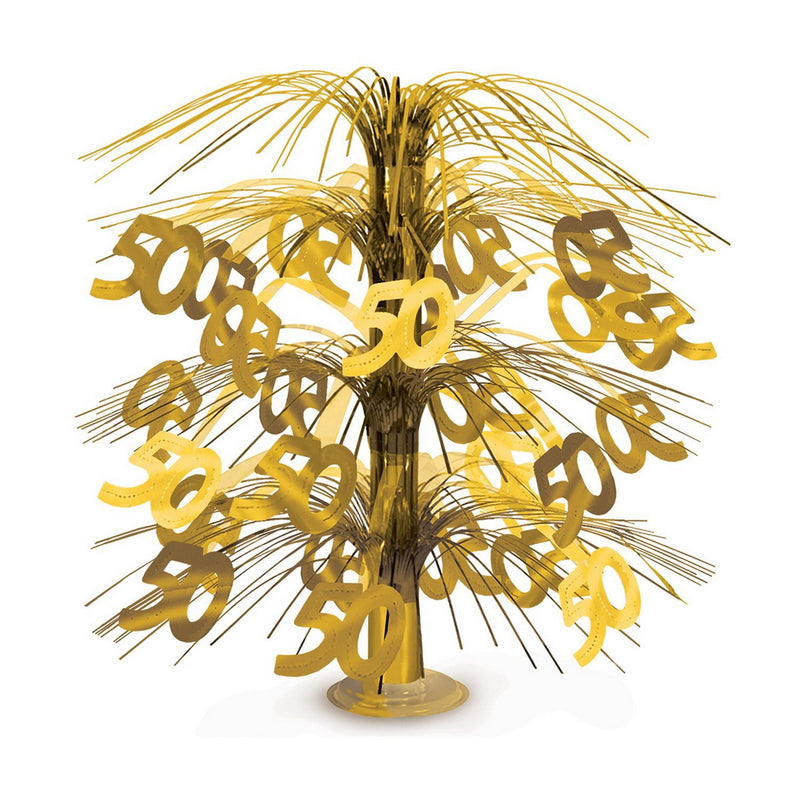 "50" Cascade Centerpiece – 18" – (1/Pkg) by Beistle for Anniversary Icon Cascades