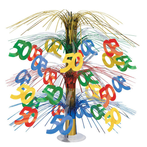 "50" Cascade Centerpiece – 18" – (1/Pkg) by Beistle for Age-specific birthday Icon Cascades