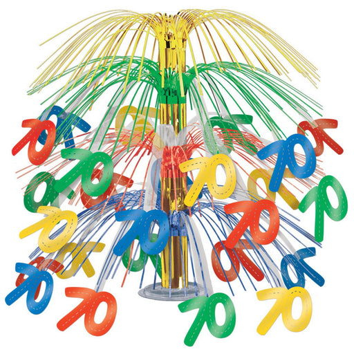 "70" Cascade Centerpiece – 18" – (1/Pkg) by Beistle for Age-specific birthday Icon Cascades