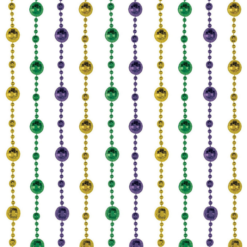 Disco Ball Bead Curtain – 6' 6" x 24" – (1/Box) by Beistle for Mardi Gras Novelty Curtains