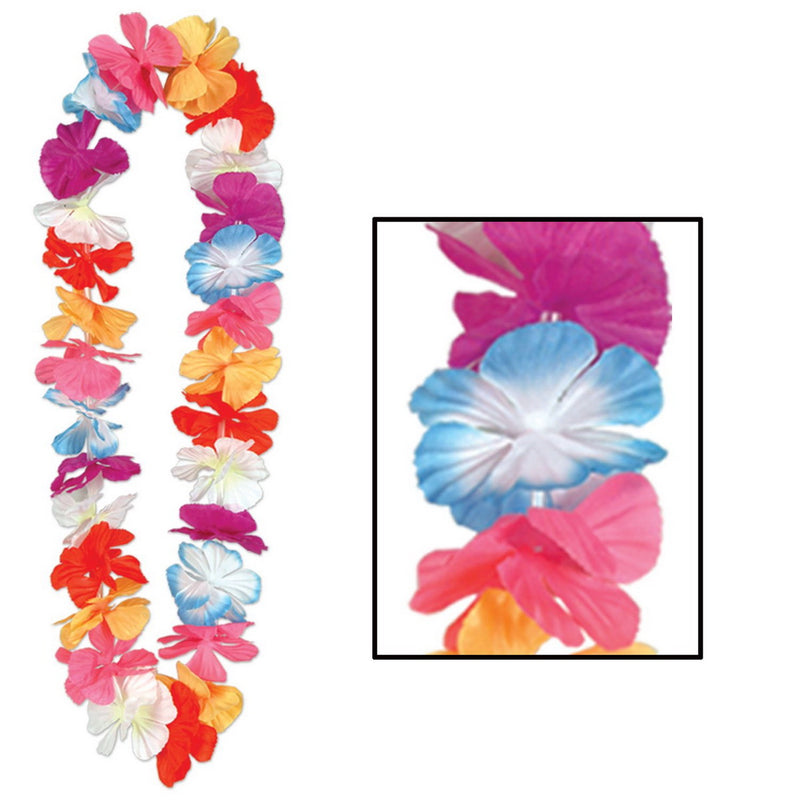 Silk 'N Petals Parti-Color Lei – 36" by Beistle for Luau Silk 'N Petal Leis