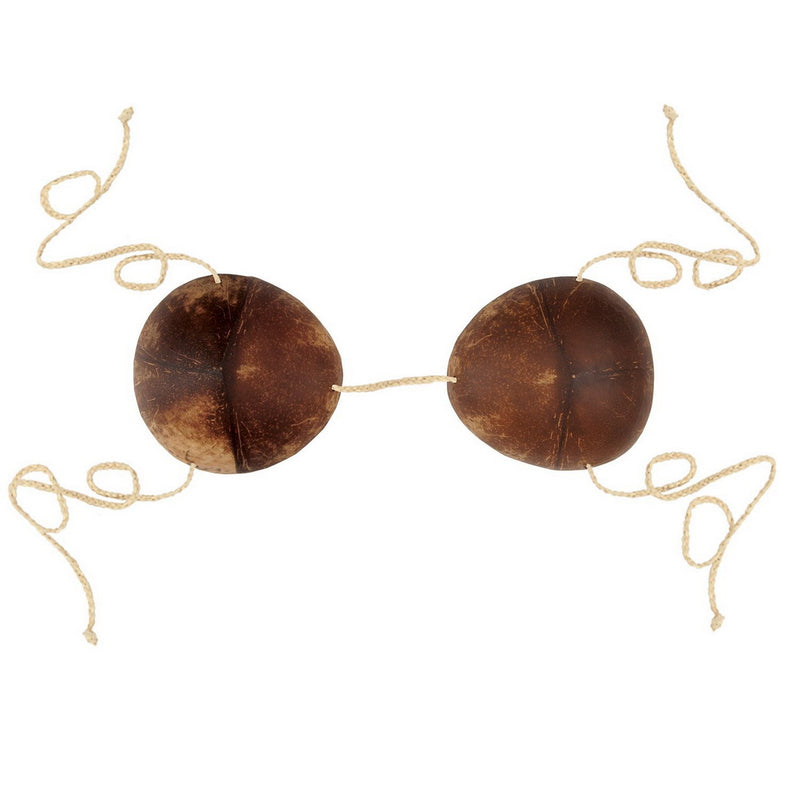 Coconut Bikini Top – Adjustable – (1/Pkg) by Beistle for Luau Bikini Tops