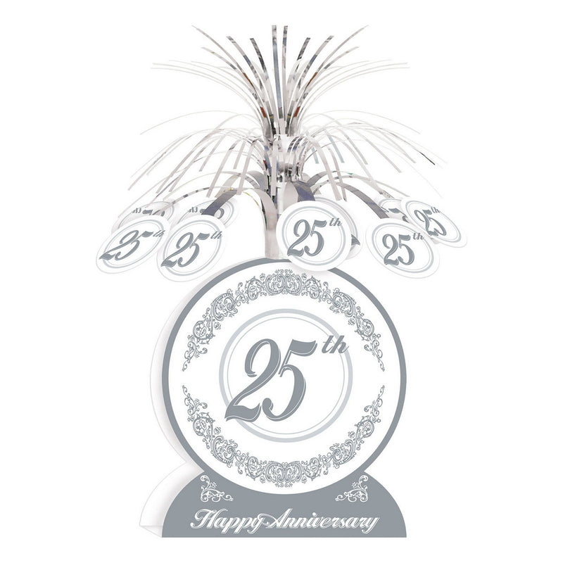 "25th" Anniversary Centerpiece – 13" – (1/Pkg) by Beistle Cascades