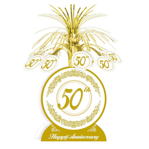 "50th" Anniversary Centerpiece – 13" – (1/Pkg) by Beistle Cascades
