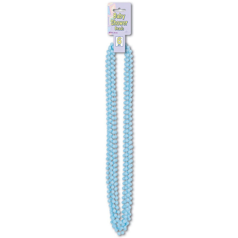 Baby Shower Beads – 33" – (6/Card) by Beistle Round Party Beads