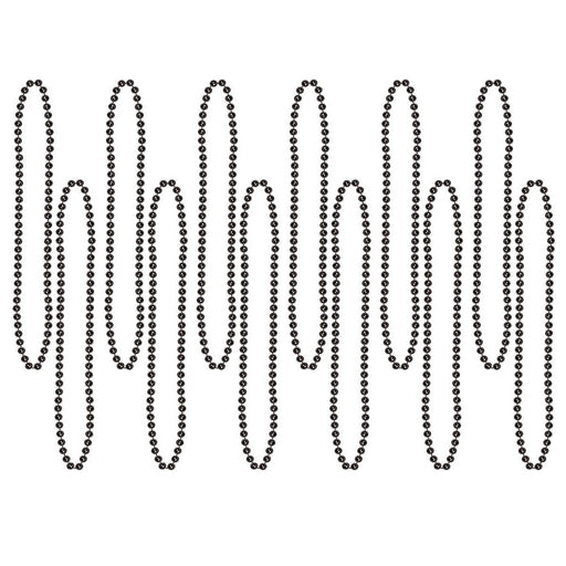 Party Beads - Small Round – 7mm x 33" – (12/Card) by Beistle for General occasion Round Party Beads
