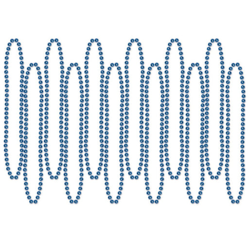 Party Beads - Small Round – 7mm x 33" – (12/Card) by Beistle for General occasion Round Party Beads