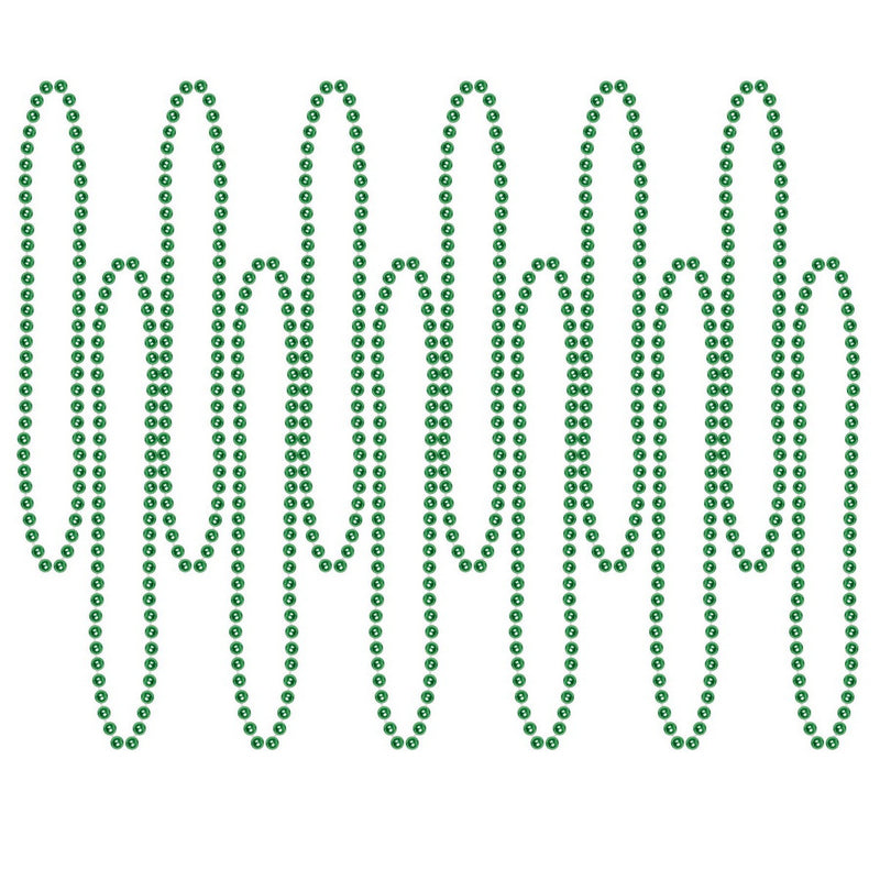 Party Beads - Small Round – 7mm x 33" – (12/Card) by Beistle for General occasion Round Party Beads