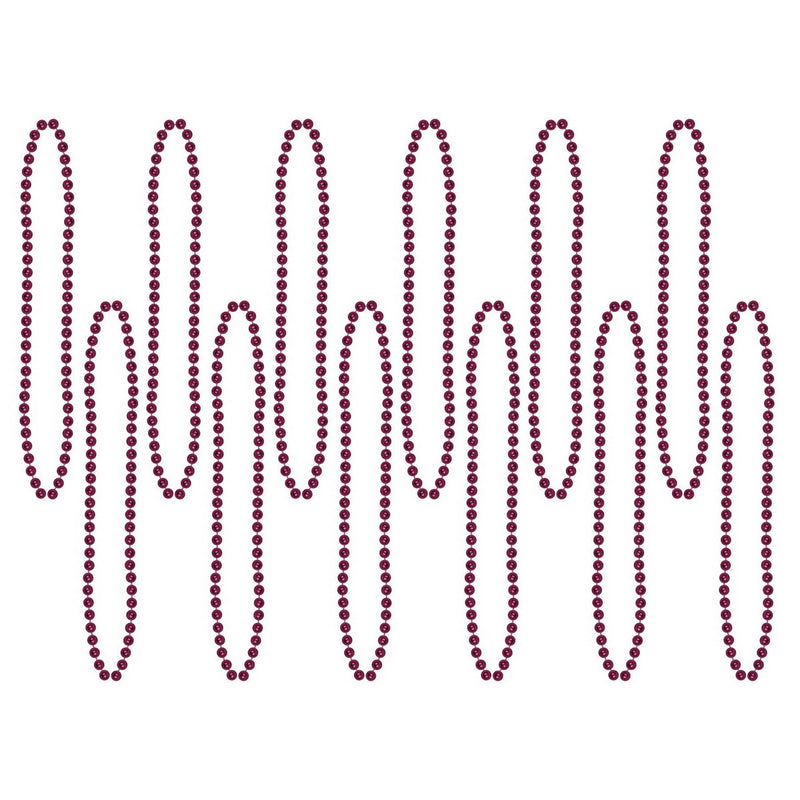Party Beads - Small Round – 7mm x 33" – (12/Card) by Beistle for General occasion Round Party Beads