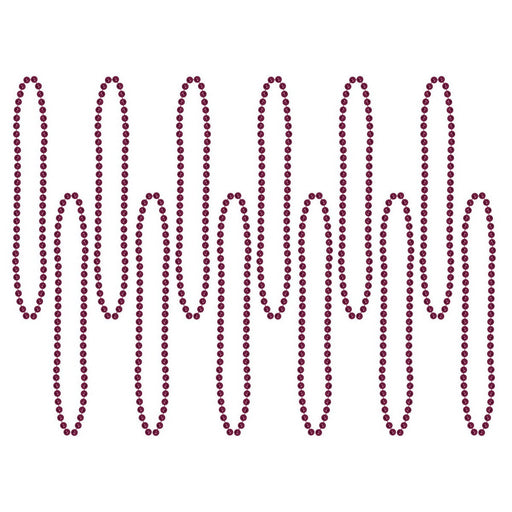 Party Beads - Small Round – 7mm x 33" – (12/Card) by Beistle for General occasion Round Party Beads