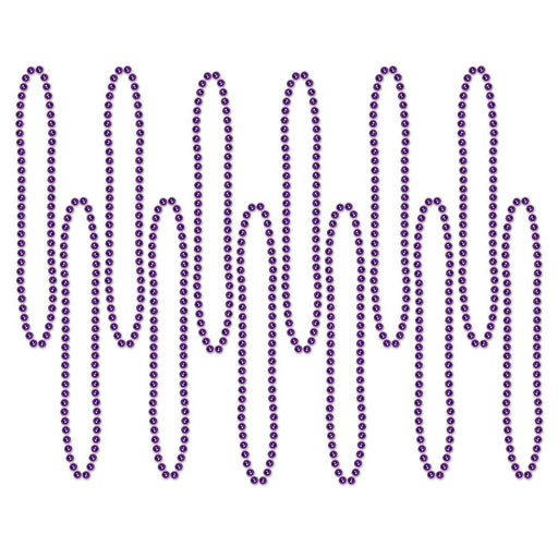 Party Beads - Small Round – 7mm x 33" – (12/Card) by Beistle for General occasion Round Party Beads