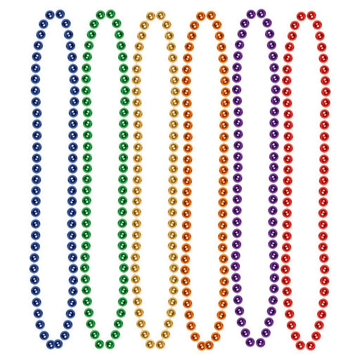 Bulk Party Beads - Small Round – 7mm x 33" by Beistle for General occasion Round Party Beads