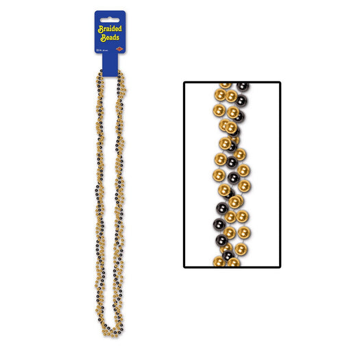 Braided Beads – 33" – (1/Card) by Beistle for General occasion Round Party Beads