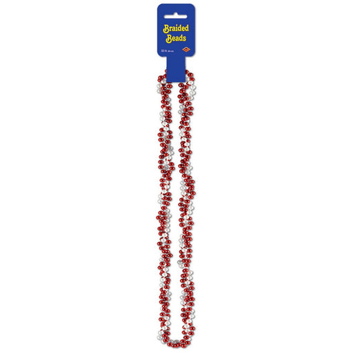 Braided Beads – 33" – (1/Card) by Beistle for General occasion Round Party Beads