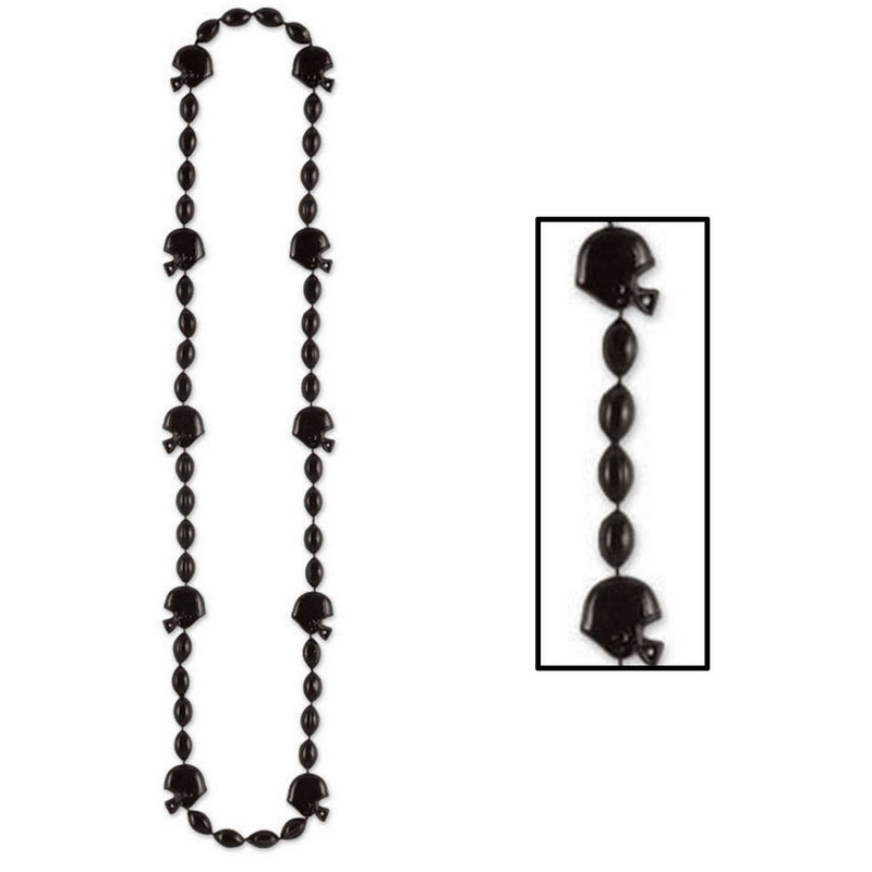 Football Beads – 36" – (1/Card) by Beistle Novelty Beads