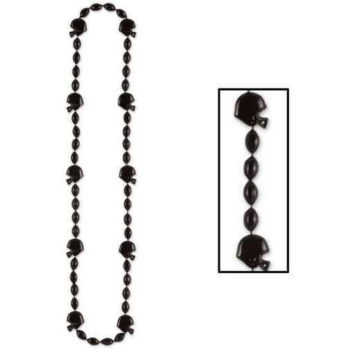 Football Beads – 36" – (1/Card) by Beistle Novelty Beads