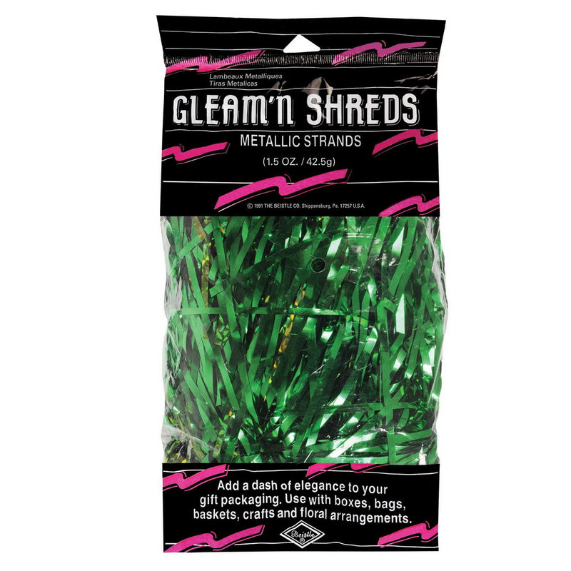 Gleam 'N Shreds Metallic Strands – (1½ Oz/Pkg) by Beistle for General occasion Shreds and Grass