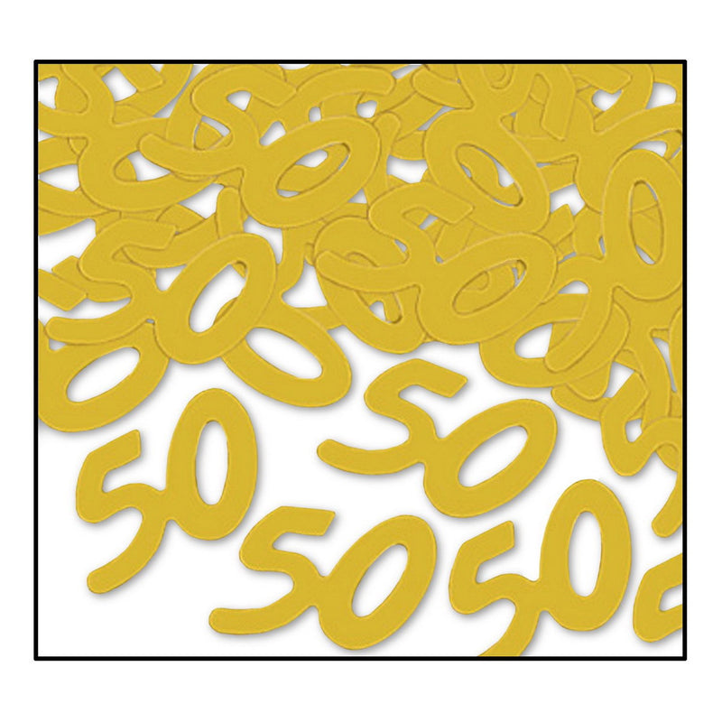 Fanci-Fetti "50" Silhouettes – (½ Oz/Pkg) by Beistle for Anniversary
