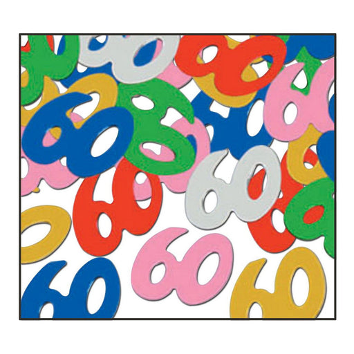Fanci-Fetti "60" Silhouettes – (½ Oz/Pkg) by Beistle for Age-specific birthday