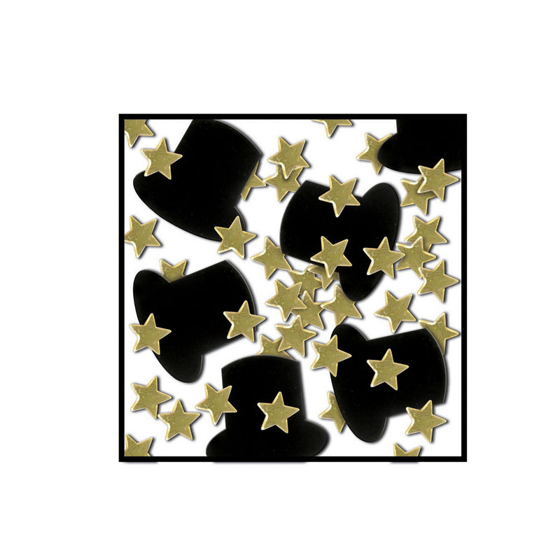 Fanci-Fetti Top Hats & Mini Stars – (1 Oz/Pkg) by Beistle for Awards Night