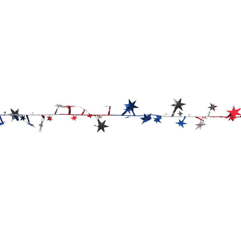 Gleam 'N Flex Star Garland – 25' – (1/Card) by Beistle for Patriotic Wire Garland