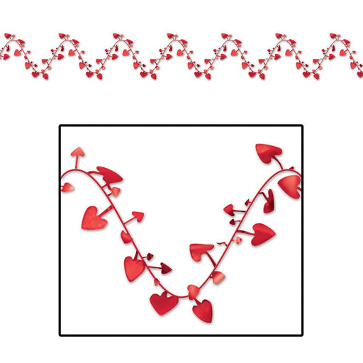 Gleam 'N Flex Heart Garland – 25' – (1/Card) by Beistle for General occasion Wire Garland