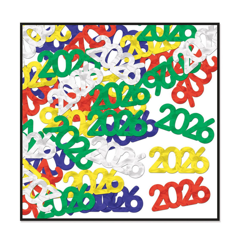 Fanci-Fetti "2026" Silhouettes – (½ Oz/Pkg) by Beistle for New Years