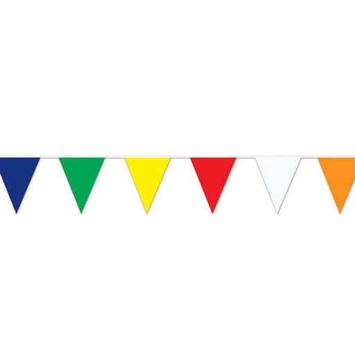 Multi-Color Pennant Banner – 17" x 120' – (1/Pkg) by Beistle for General occasion Pennant Banners