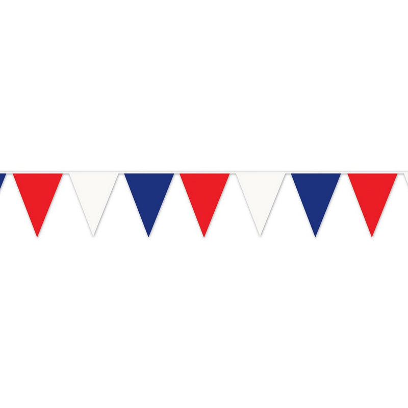 Red, White & Blue Pennant Banner – 17" x 120' – (1/Pkg) by Beistle for Patriotic Pennant Banners