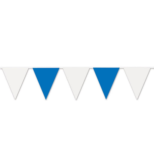 Blue & White Pennant Banner – 17" x 30' – (1/Pkg) by Beistle for Oktoberfest Pennant Banners