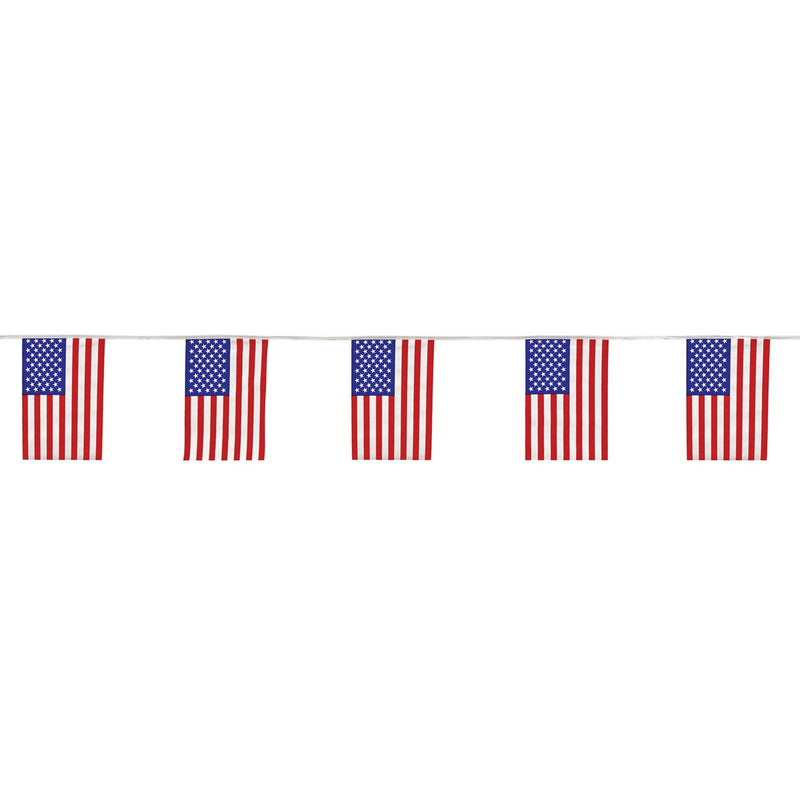 American Flag Pennant Banner – 17" x 60' – (1/Pkg) by Beistle for Patriotic Pennant Banners