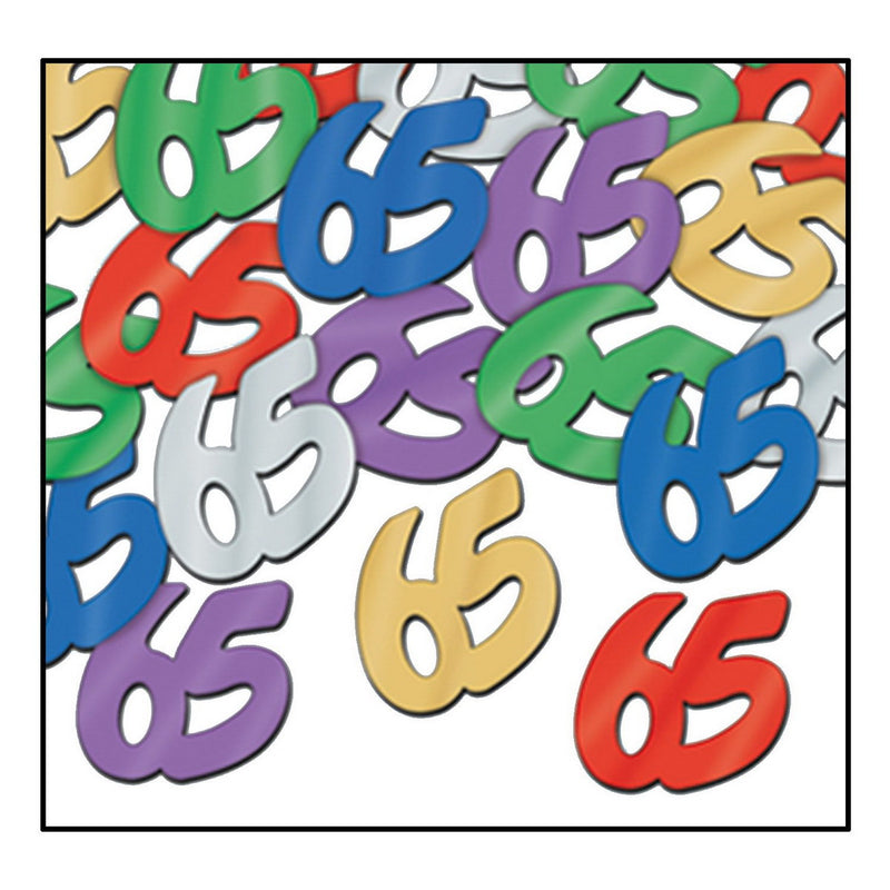 Fanci-Fetti "65" Silhouettes – (½ Oz/Pkg) by Beistle for Age-specific birthday