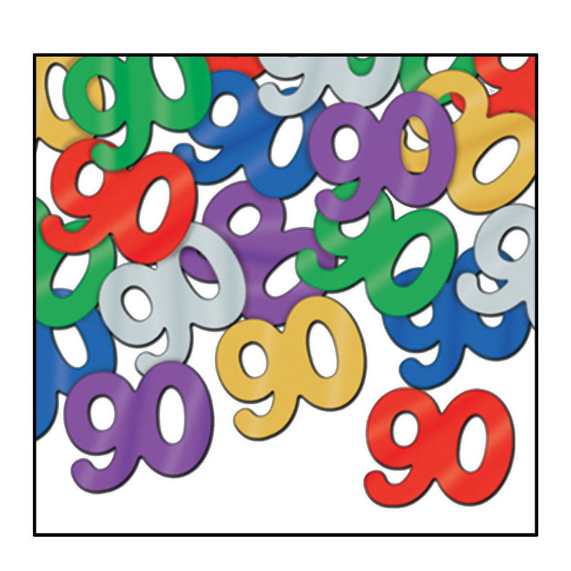 Fanci-Fetti "90" Silhouettes – (½ Oz/Pkg) by Beistle for Age-specific birthday