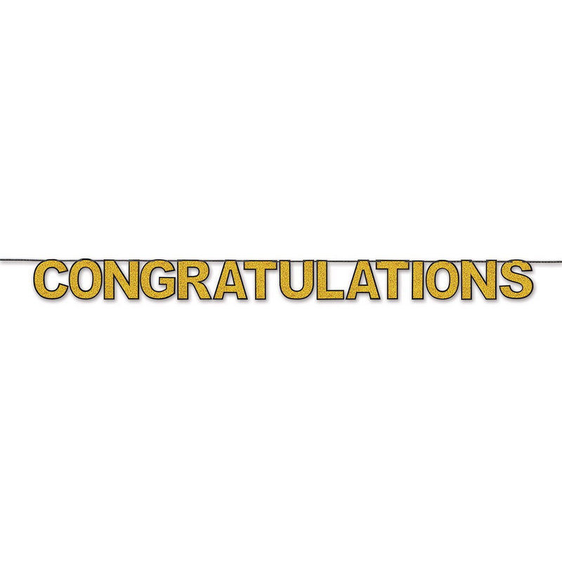 Congratulations Streamer – 8½" x 11' – (1/Pkg) by Beistle for Graduation Streamers