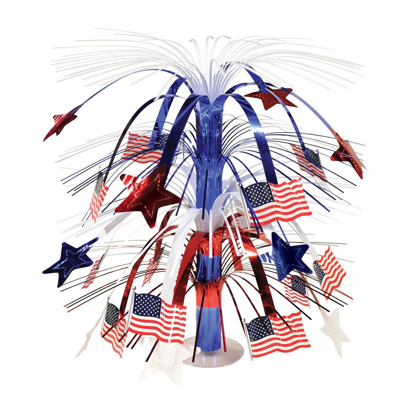 Flag Cascade Centerpiece – 18" – (1/Pkg) by Beistle for Patriotic Icon Cascades