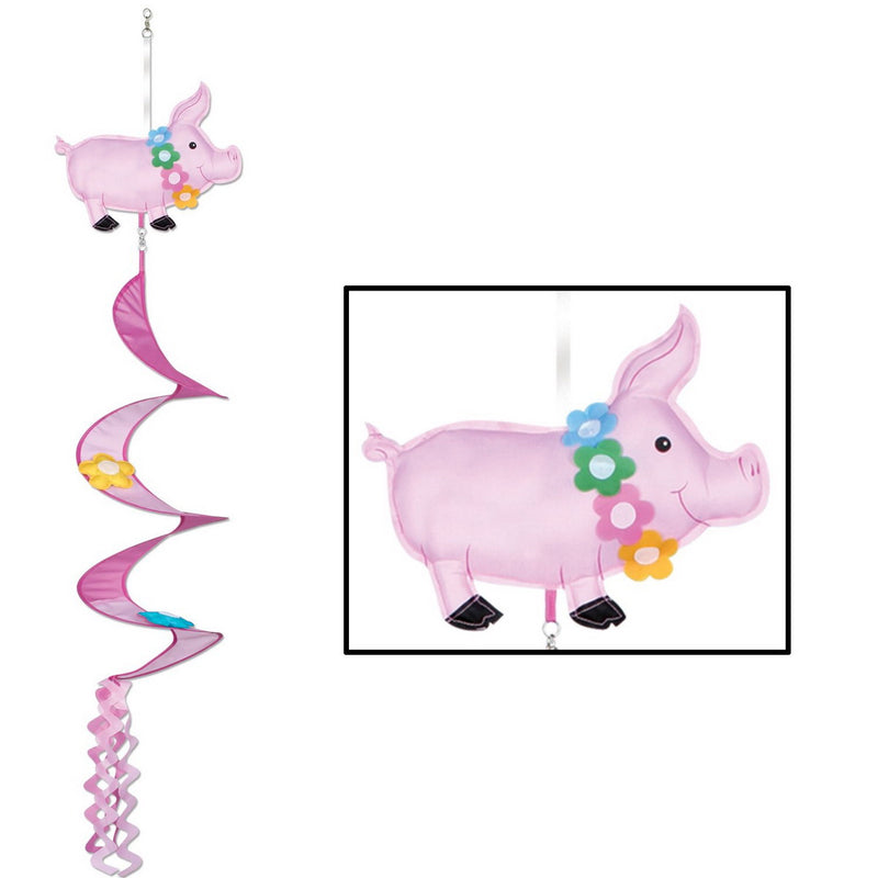 Luau Pig Wind-Spinner – 3' 6" – (1/Pkg) by Beistle Spinners
