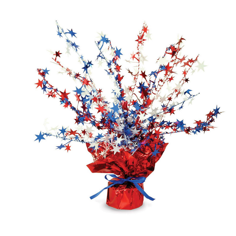 Star Gleam 'N Burst Centerpiece – 15" – (1/Pkg) by Beistle for Patriotic