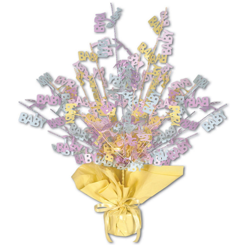 Baby Shower Gleam 'N Burst Centerpiece – 15" – (1/Pkg) by Beistle