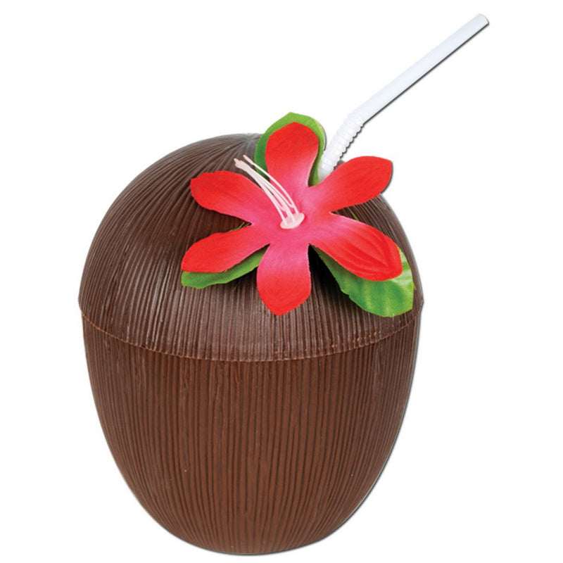 Plastic Coconut Cup – 16 Oz – (1/Pkg) by Beistle for Luau Drinkware
