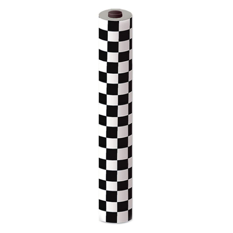 Checkered Table Roll – 40" x 100' – (1/Pkg) by Beistle for Racing Table Rolls