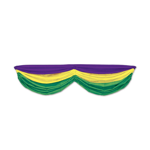 Mardi Gras Fabric Bunting – 5' 10" – (1/Pkg) by Beistle