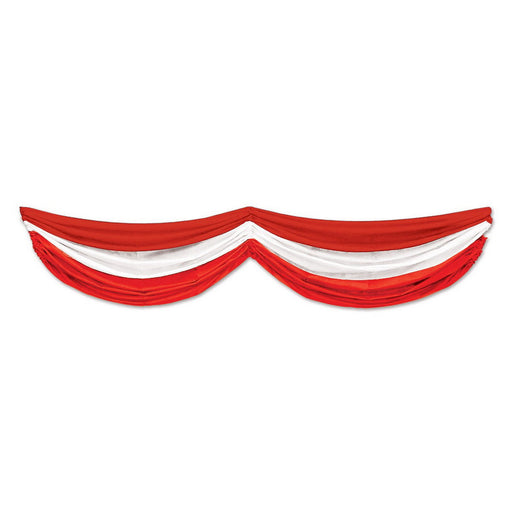Red & White Fabric Bunting – 5' 10" – (1/Pkg) by Beistle for Circus