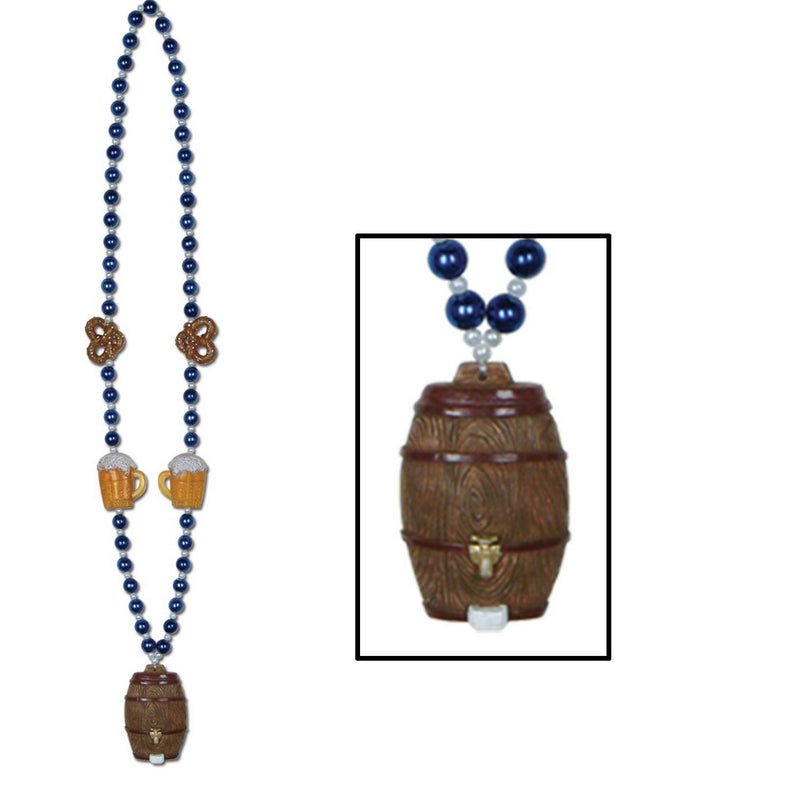 Oktoberfest Beads w/Keg Medallion – 40" – (1/Card) by Beistle Beads with Medallion