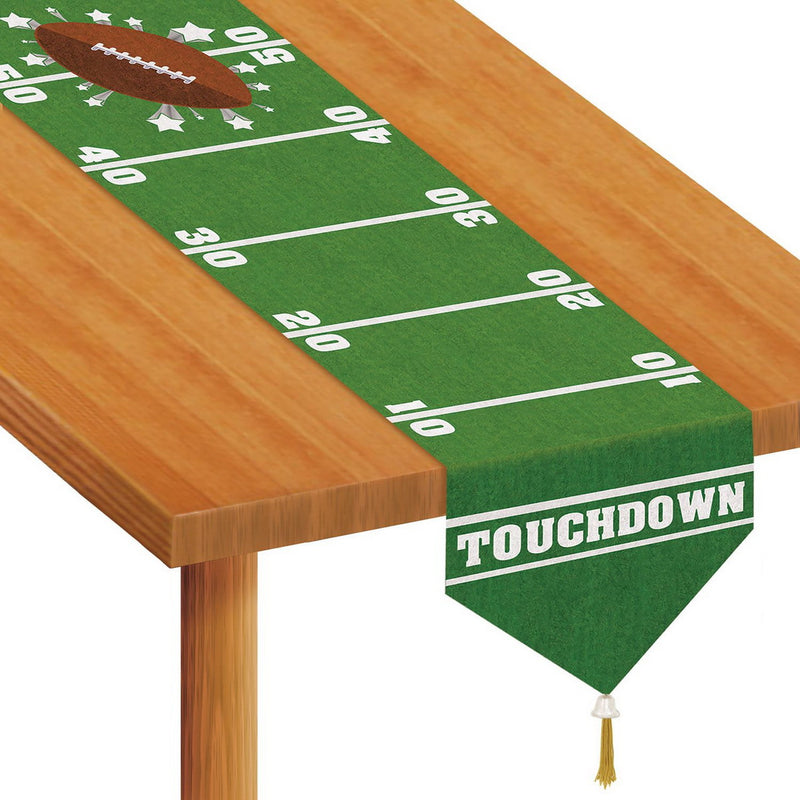 Printed Game Day Football Table Runner – 11" x 6' – (1/Pkg) by Beistle Table Runners - Printed